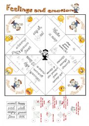 English Worksheet: Feelings and actions Catcher