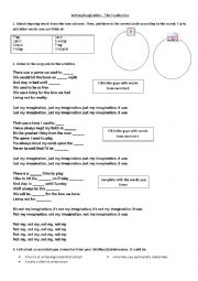 English Worksheet: song used to