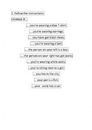 English Worksheet: Present Continuous warm-up activity