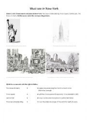 English Worksheet: NYC monuments worksheet