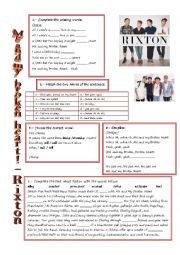 English Worksheet: Me and my broken heart - Rixton