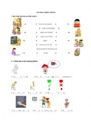 English Worksheet: Classroom English 