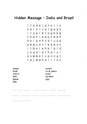 English Worksheet: Global Word Search