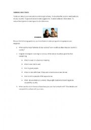 English Worksheet: Cultural diversity