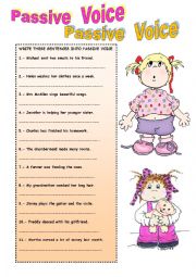 English Worksheet: PASSIVE VOICE