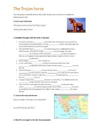English Worksheet: The Trojan horse