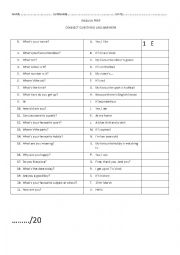 English Worksheet: english test