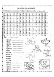 English Worksheet:  verbs in the past