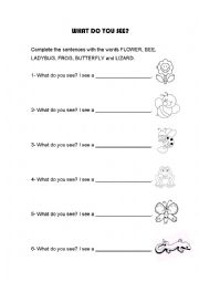 I can see a flower! vocabulary