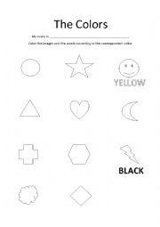 English Worksheet: Colours