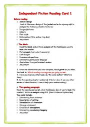 English Worksheet: Set of Independent Reading Worksheets