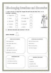 English Worksheet: Inventions and discoveries