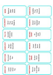 English Worksheet: Business taboo cards (2) 