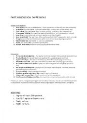 English Worksheet: IELTS SPEAKING PART 3 useful expressions