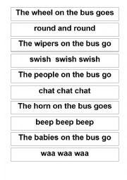 English Worksheet: The wheels on the bus