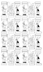 English Worksheet: The Simpsons family