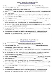 English Worksheet: Listening Comprehension 