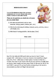 English Worksheet: Icebreaker : Bingo game