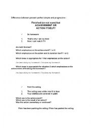 English Worksheet: Present perfect simple and progressive