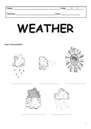 English Worksheet: How is the weather?