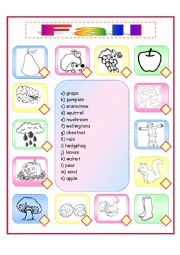 English Worksheet: Fall - matching