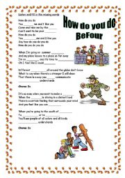 English Worksheet: How do you do (by BeFour)