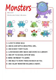 English Worksheet: Monsters