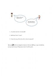 English Worksheet: Yet explanation