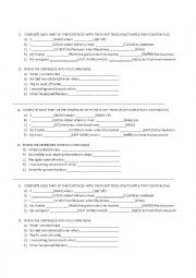 English Worksheet: past simple vs past continuous