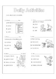 English Worksheet: PRESENT SIMPLE