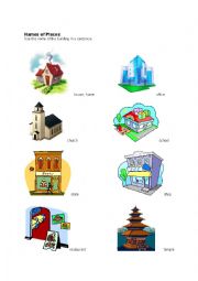 English Worksheet: Names of Buildings