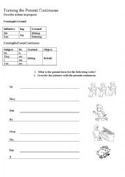 English Worksheet: Forming the Gerund