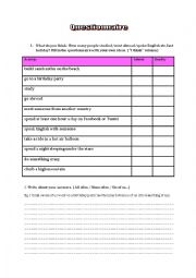 English Worksheet: After summer activity