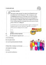 English Worksheet: reading Comprehension