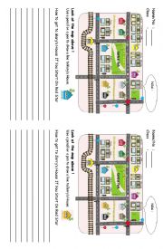 English Worksheet: Direction