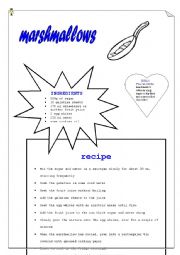English Worksheet: marshmallow recipe