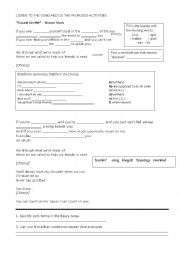 English Worksheet: Count on me - 1st conditional