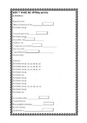 English Worksheet: dont wake me up
