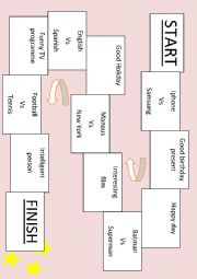 English Worksheet: Comparative and Superlative Boardgame