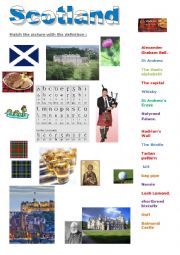 English Worksheet: introduction to Scotland: match symbol to definition 