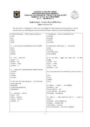 English Worksheet: Placement test