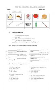 English Worksheet: There is/ there are