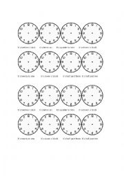 English Worksheet: what time is it?