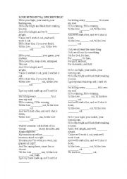 English Worksheet: Learning with songs: Love runs out by One Republic