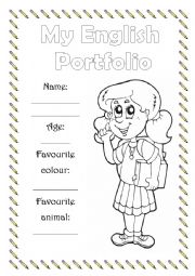 English Worksheet: Portfolio cover