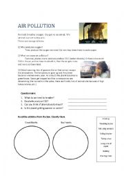 English Worksheet: pollution