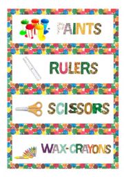 English Worksheet: Eric Carle classroom labels