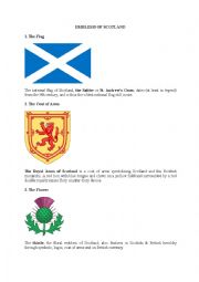 English Worksheet: Emblems of Scotland