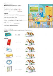 English Worksheet: At home