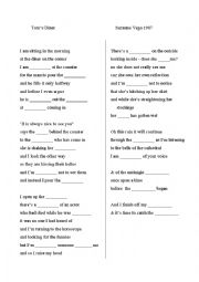 English Worksheet: Toms diner